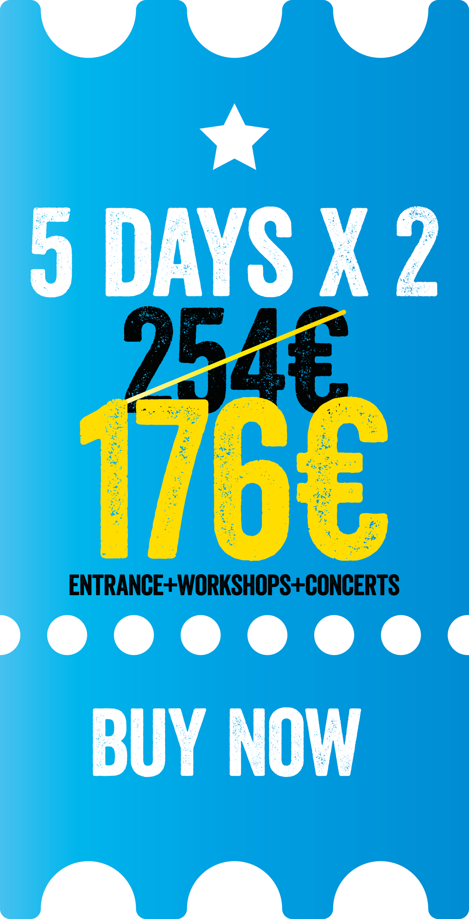 INGRESSO FULL PASS - 5 GIORNI PER 2 PERSONE
